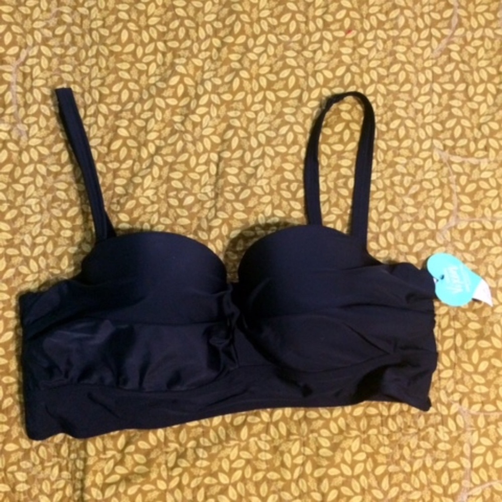 Plus size Black bikini top